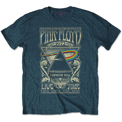 Pink Floyd tričko, Carnegie Hall Poster Denim Blue, pánské