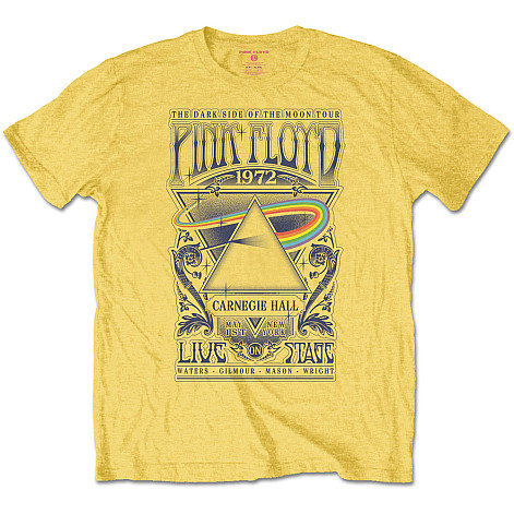 Pink Floyd tričko, Carnegie Hall Poster Yellow, pánské