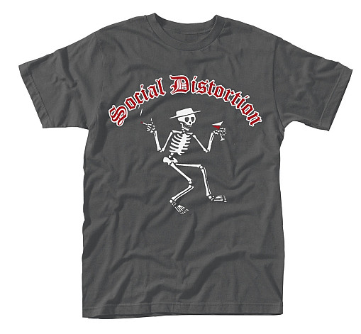 Social Distortion tričko, Skelly Logo Grey, pánské