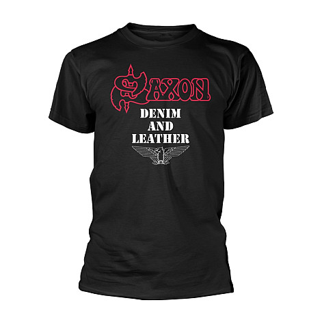 Saxon tričko, Denim And Leather, pánské