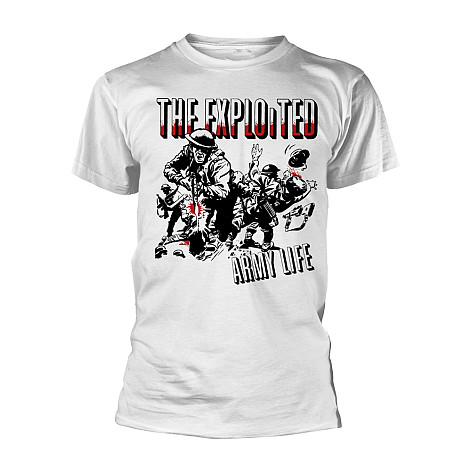 The Exploited tričko, Army Life White, pánské