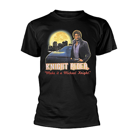 Knight Rider tričko, Make It A Michael Knight Black, pánské