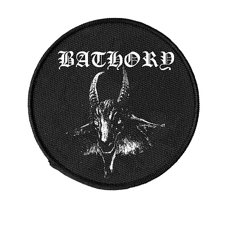 Bathory tkaná nášivka PES 100 mm, Goat (Circle)