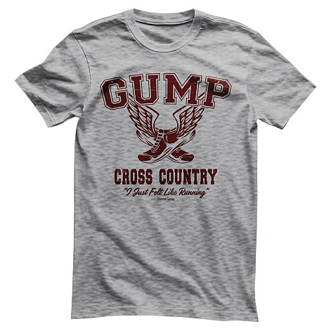 Forrest Gump tričko, Cross Country Heather Grey, pánské