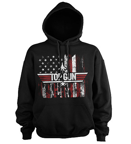 Top Gun mikina, America Hoodie Black, pánská