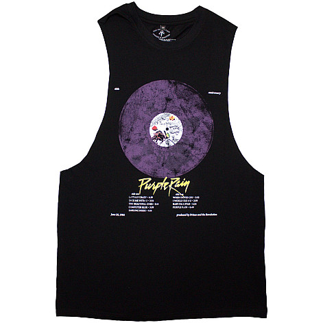 Prince tílko, Purple Rain Disc Black, pánské