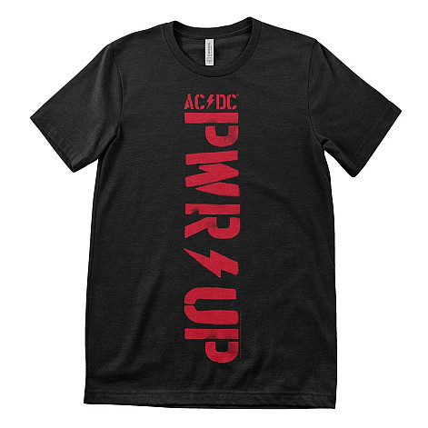 AC/DC tričko, PWR-Up Vertical Logo Black, pánské