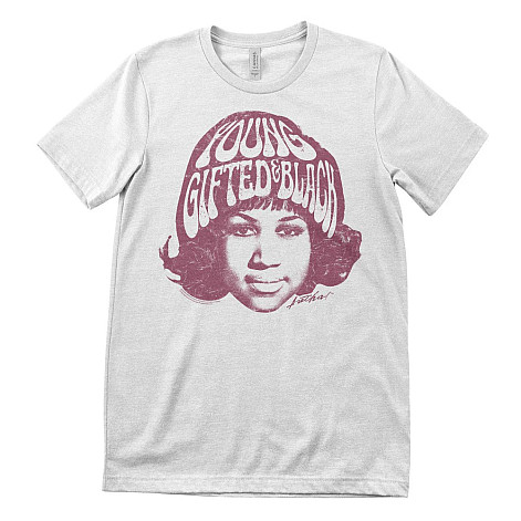 Aretha Franklin tričko, Young Gifted & Black White, pánské