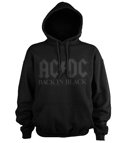 AC/DC mikina, Back In Black Hoodie Black, pánská