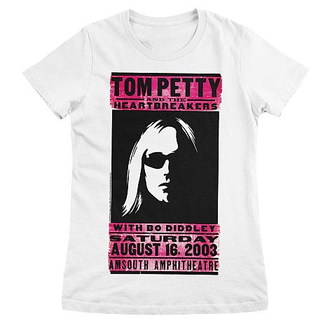 Tom Petty tričko, 2003 Amsouth Live Poster Girly White, dámské