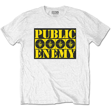 Public Enemy tričko, Four Logos White, pánské