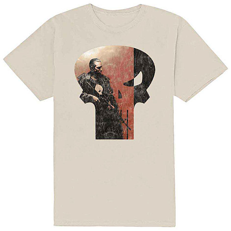 The Punisher tričko, Punisher Skull Outline Character Natural, pánské
