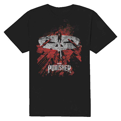 The Punisher tričko, Punisher Red Tanks Black, pánské