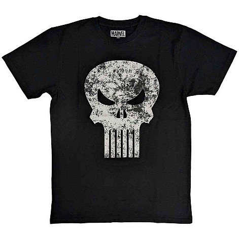 The Punisher tričko, Punisher Distressed Logo Black, pánské