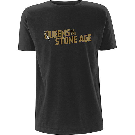 Queens of the Stone Age tričko, Metallic Text Logo Grey, pánské