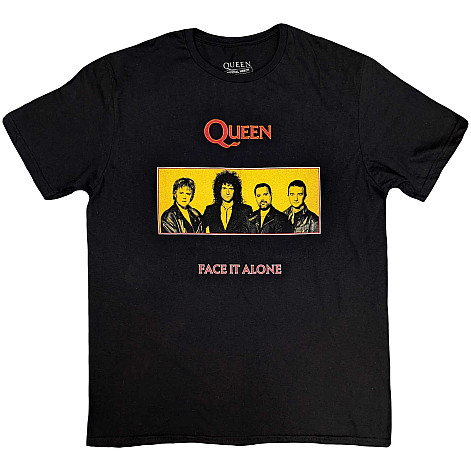 Queen tričko, Face It Alone Panel Black, pánské