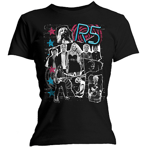R5 tričko, Grunge Collage, dámské