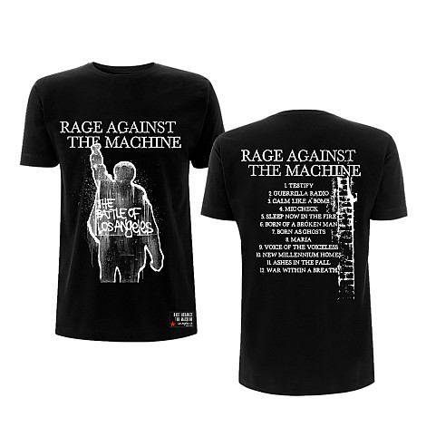 Rage Against The Machine tričko, Bola Album Cover Tracks Black, pánské