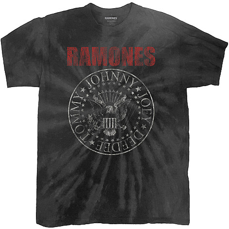 Ramones tričko, Presidential Seal Dip-Dye Black, pánské