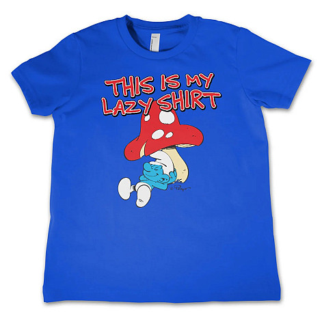 The Smurfs tričko, This Is My Lazy Shirt Kids Blue, dětské