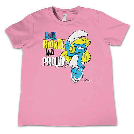 The Smurfs tričko, Blue, Blonde & Proud Kids Pink, dětské