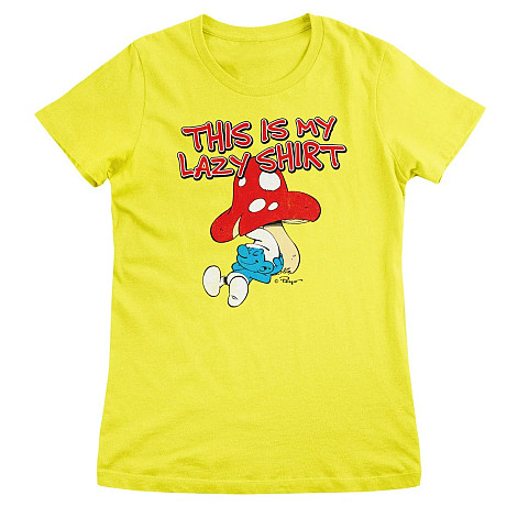 The Smurfs tričko, This Is My Lazy Shirt Girly Yellow, dámské