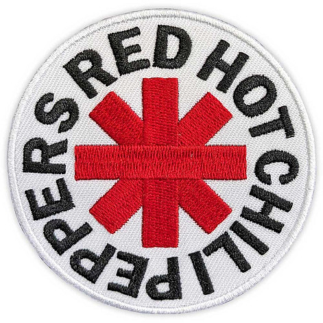 Red Hot Chili Peppers tkaná nášivka PES 76 mm, Asterisk White
