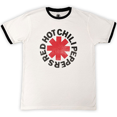 Red Hot Chili Peppers tričko, Logo Ringer White, pánské