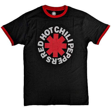 Red Hot Chili Peppers tričko, Classic Asterisk Ringer ECO Black, pánské