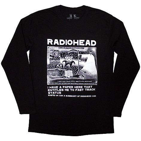 Radiohead tričko dlouhý rukáv, Ice Caps Black, pánské