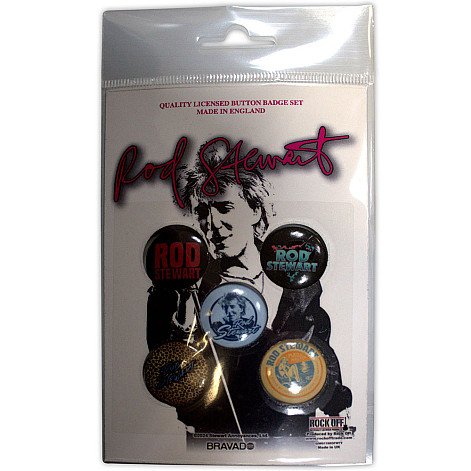 Rod Stewart set 5-ti placek průměr 25 mm, Logos