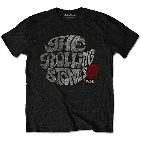 Rolling Stones tričko, Swirl Logo ´82 Eco-Tee Black, pánské