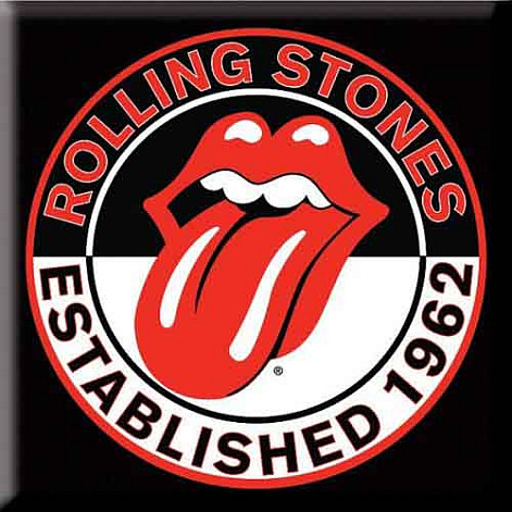 Rolling Stones magnet na lednici 75mm x 75mm, Est. 1962