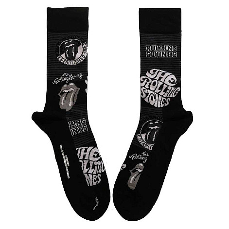 Rolling Stones ponožky, Mono Logos, unisex - velikost 7 - 11 (41 - 45)
