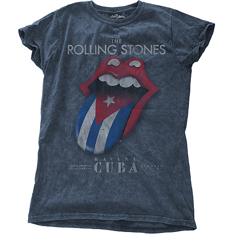 Rolling Stones tričko, Havana Cuba Snow Wash Denim, dámské