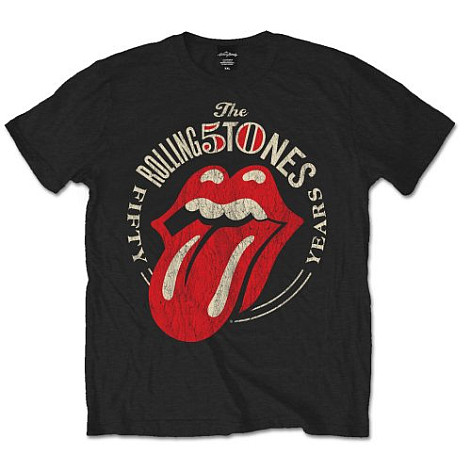 Rolling Stones tričko, 50th Anniversary Vintage Black, pánské