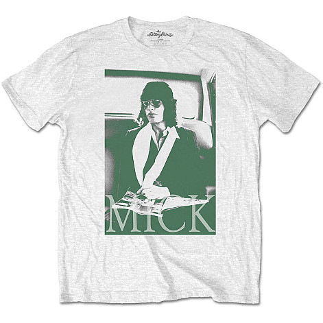 Rolling Stones tričko, Mick Photo Version 1 White, pánské