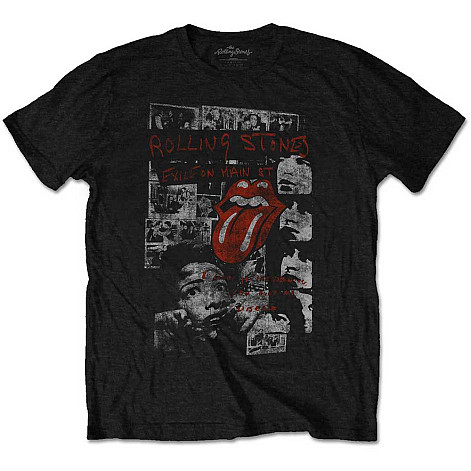 Rolling Stones tričko, Elite Faded Black, pánské