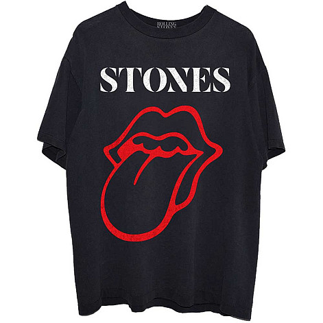 Rolling Stones tričko, Sixty Classic Vintage Tongue Black, pánské