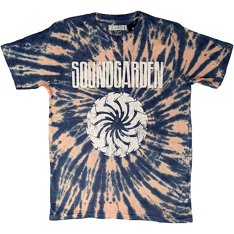 Soundgarden tričko, Logo Swirl Dip Dye Wash Blue, pánské