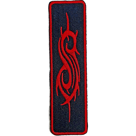 Slipknot tkaná nažehlovačka CO 100x28 mm, Red Tribal Sigil