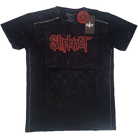 Slipknot tričko, Logo Snow Washed BP Black, pánské