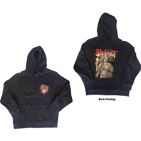 Slipknot mikina, Burn Me Away Zipped BP Dark Grey, pánská