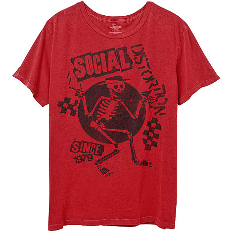 Social Distortion tričko, Speakeasy Checkerboard Red, pánské