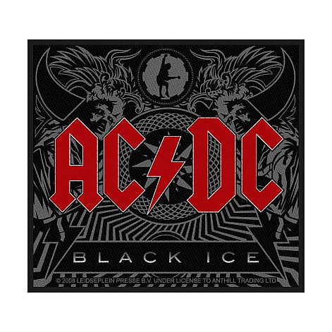 AC/DC tkaná nášivka PES 100 x 100 mm, Black Ice