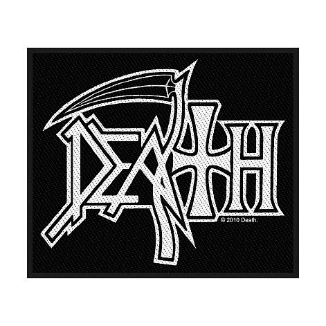 Death tkaná nášivka PES 100x90 mm, Logo