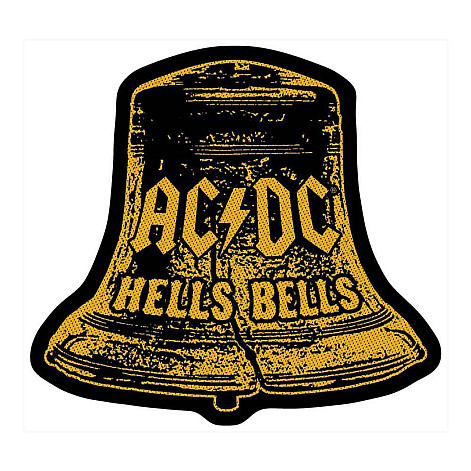AC/DC tkaná nášivka PES 100 x 70 mm, Hells Bells Cut Out