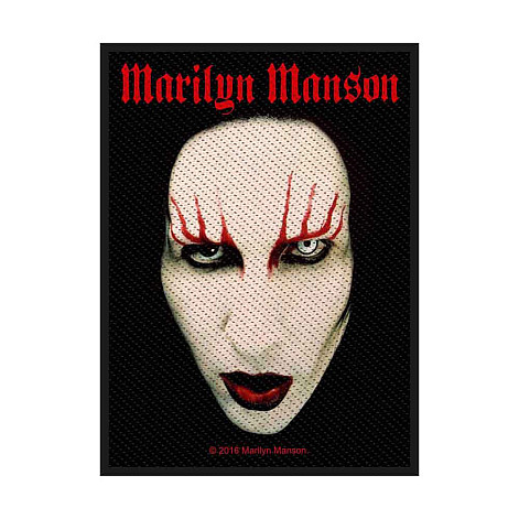 Marilyn Manson tkaná nášivka PES 100 x 50 mm, Face