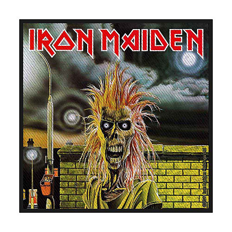 Iron Maiden tkaná nášivka PES 100x100 mm, Iron Maiden