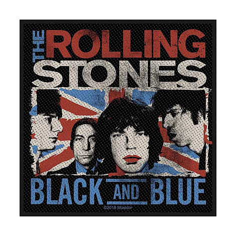 The Rolling Stones tkaná nášivka PES 100x100 mm, Black & Blue